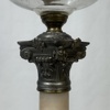 Bordsfotogenlampa, marmor/mässing, 1900-tal.