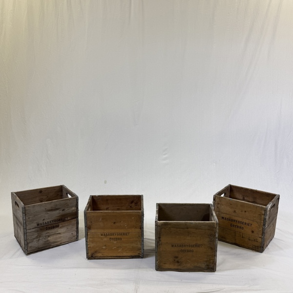 Trälådor, 4st, "Wasabryggeriet".