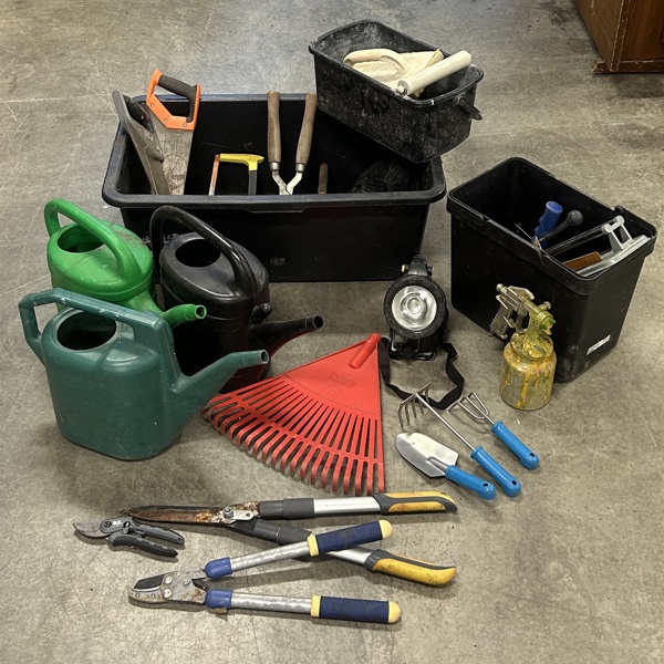 Parti redskap och verktyg.