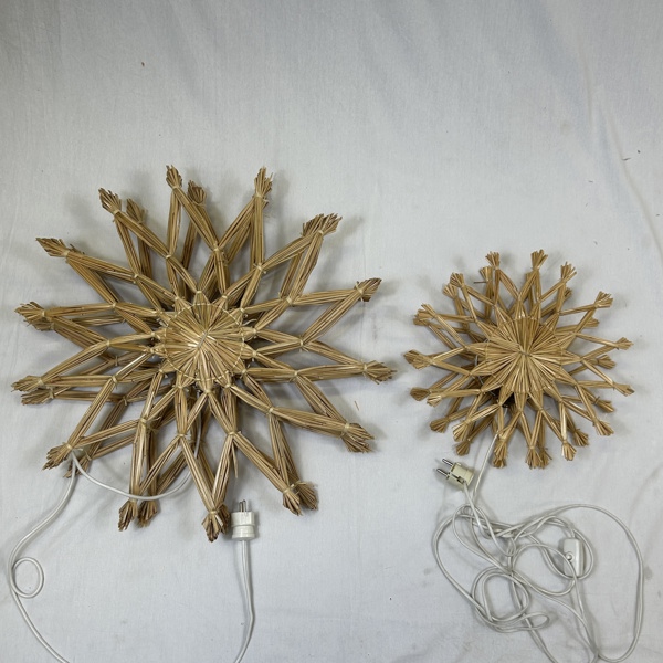 Adventsstjärnor, 2st, halm.