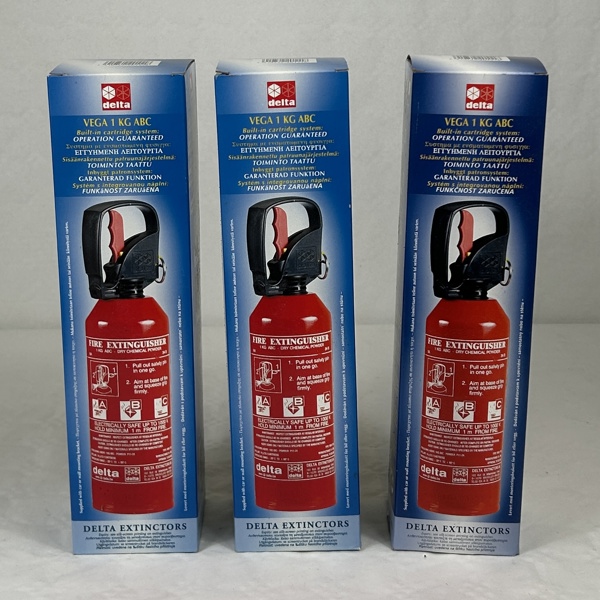 Brandsläckare, 3st, Delta Extinctors. 