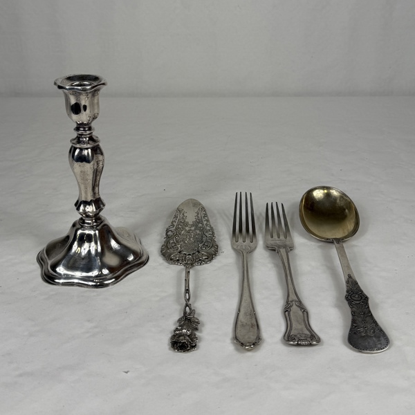 Silverföremål, 5 delar.