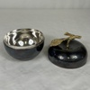 Bonbonjär, i form av äpple, nysilver, 1900-tal.