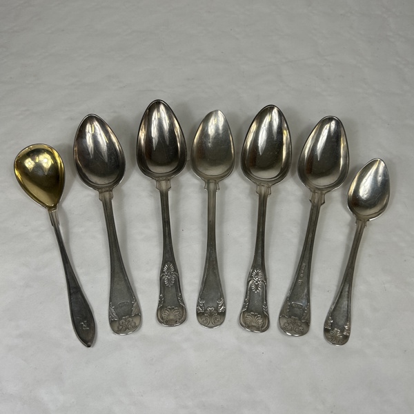 Matskedar, 7st, silver.