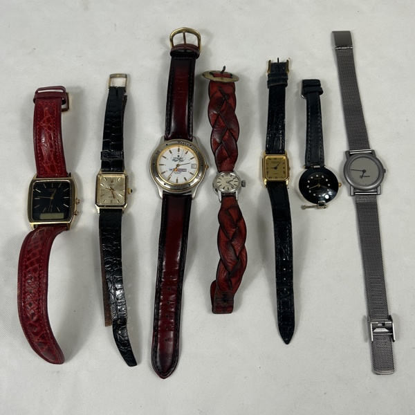 Parti armbandsur, bla Raymond Weil Geneve.