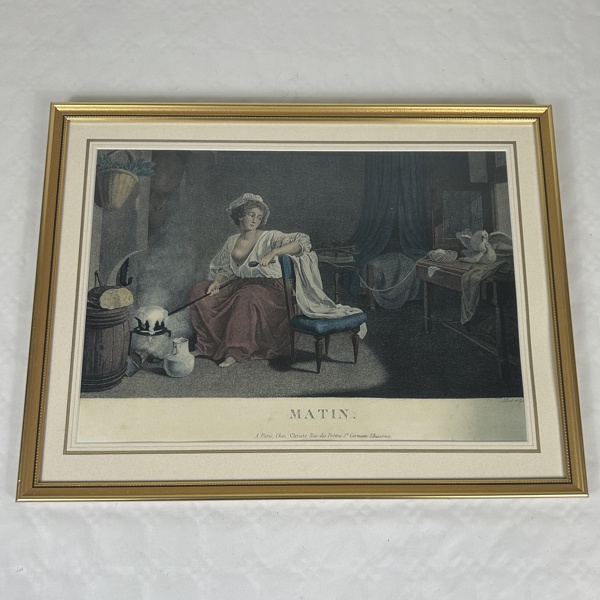 Kopparstick, "Matin", 1800-tal.