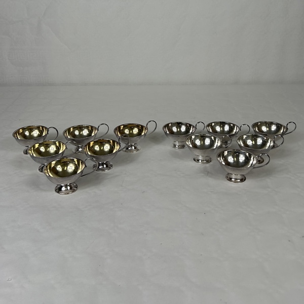 Punschkoppar, 12st, silver.