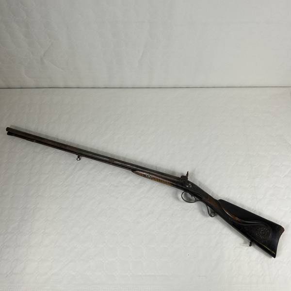 Dubbelpipigt slaglåsgevär, 1800-tal.