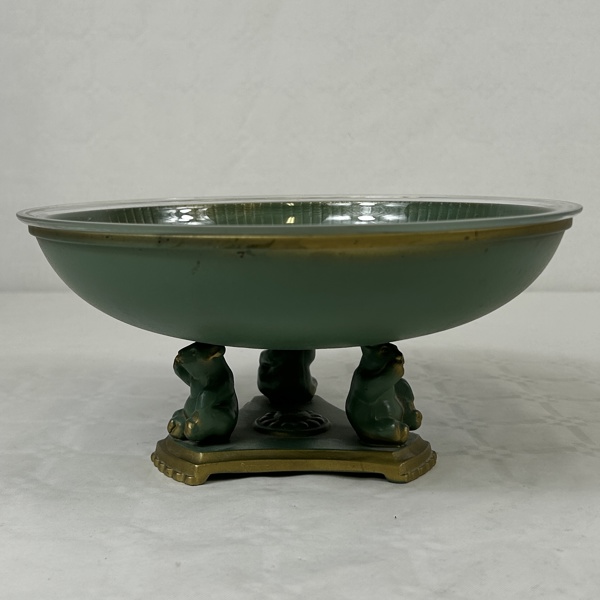 Uppsattskål, patinerad metall, Stjärn-Metall, 1920/30-tal.