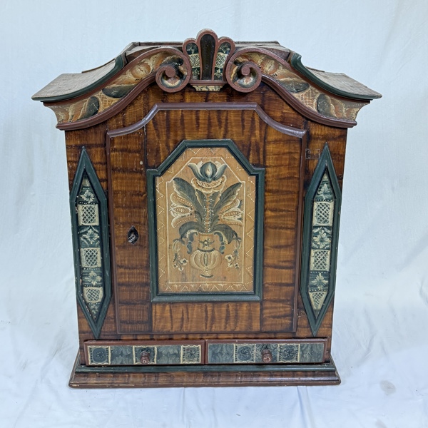 Hängskåp, Alfta, Hälsingland, allmoge, 1700-tal.