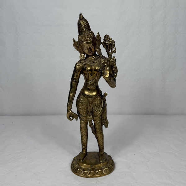 Skulptur, Tara, mässing, Indien.