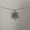 Halsband, silver, snöflinga med zirkoner.