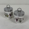 Äggkokare, ett par, "June Garland", Royal Worcester, 1970 tal.