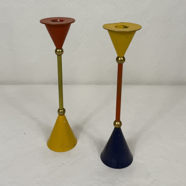 Anna Efverlund. Ljusstakar, 2st, "Konfetti", IKEA, 1990-tal.