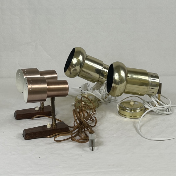 Vägglampor, två par, 1900-tal.