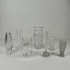 Vaser, glas, varav två Orrefors.