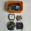 Herrarmbandsur, 5st, bla Seiko och Tissot.
