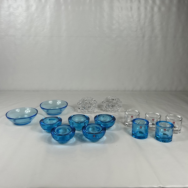 Ljuslyktor, 14st, Orrefors och Iittala.