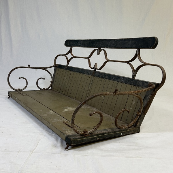 Vagnsbänk, trä och smide, 1800-tal.