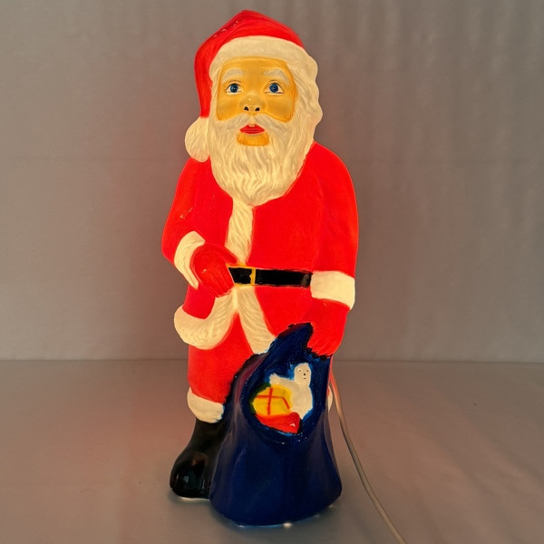 Tomte med belysning, plast.