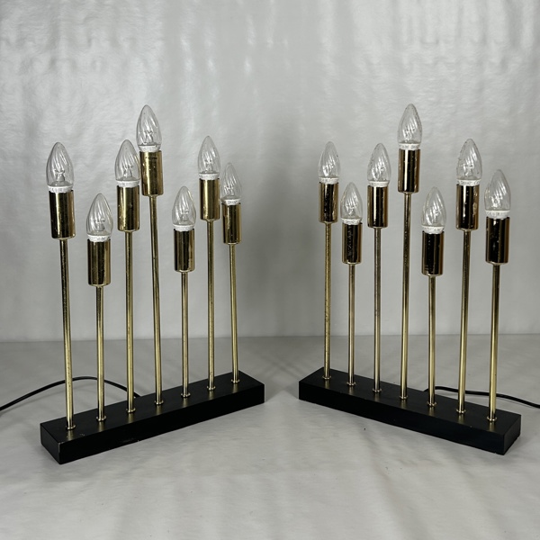 Adventsljusstakar, ett par.