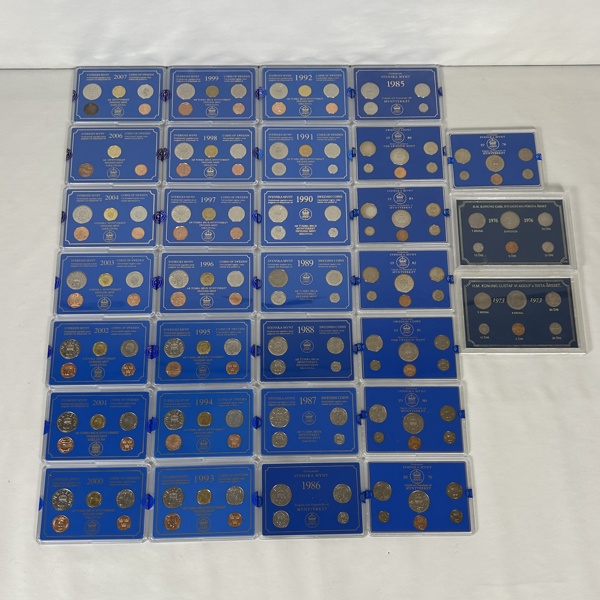 Svenska mynt, ocirkulerade, 1973-2007.