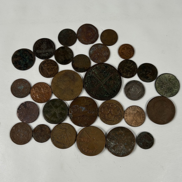 Svenska mynt, koppar, 16-/17-/1800-tal.