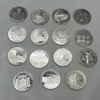 Samlarmynt i silver, 15st, Amerikanska dollar.