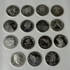 Samlarmynt i silver, 15st, Amerikanska dollar.