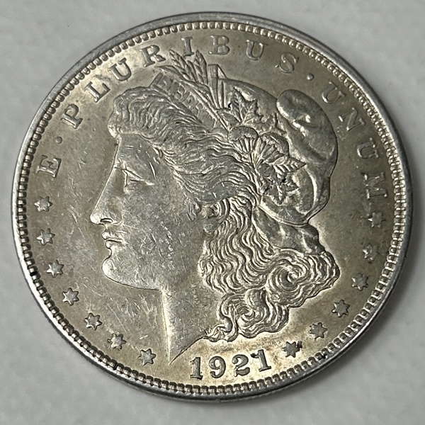Mynt i silver, Amerikansk dollar, 1921.