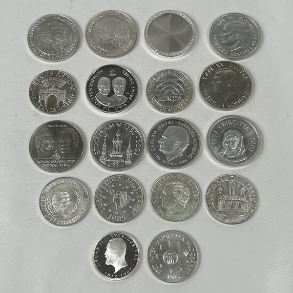 Mynt i silver, Sverige.