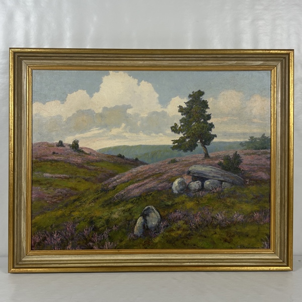 Oidentifierad konstnär. Olja på pannå, signerad.