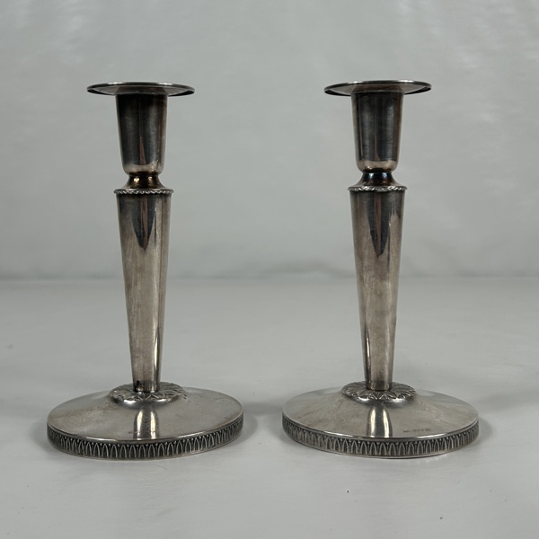 Ljusstakar, ett par, silver.