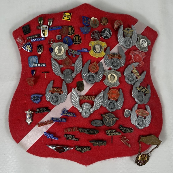 Parti pins, 1900-tal. Bl.a. Speedway och motorcyklar.