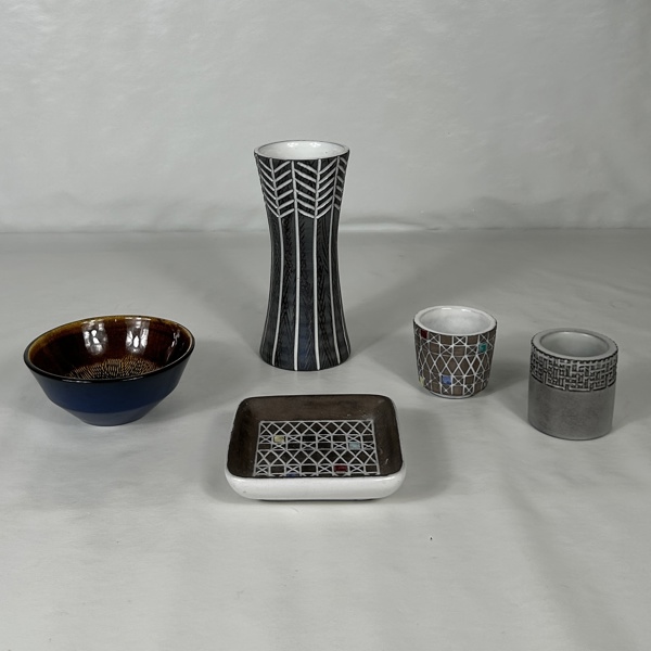 Keramik, 5 delar, Upsala Ekeby.