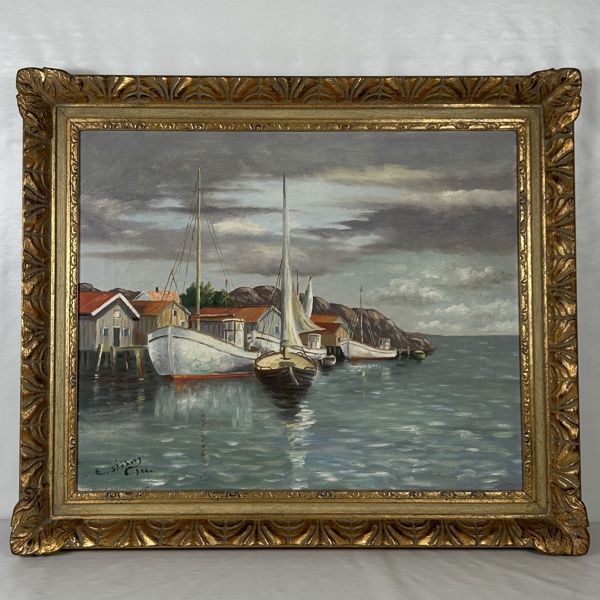 Erik Sjöberg. Olja på duk, signerad.