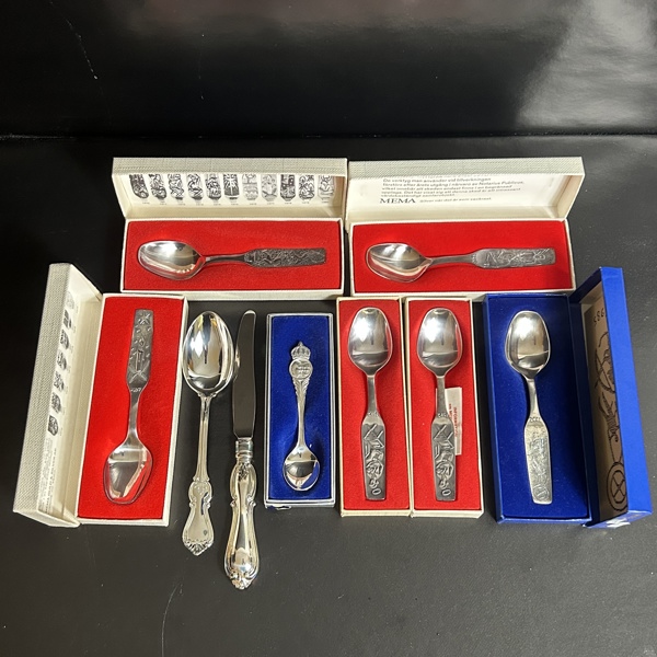 Parti bestick i silver.