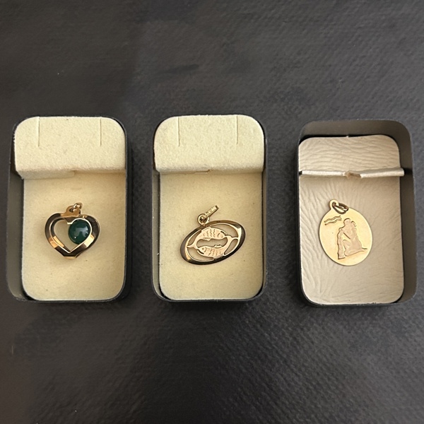 Hängen, 3st, 18k guld, Alton.