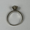 Ring, 14k vitguld, med sten.