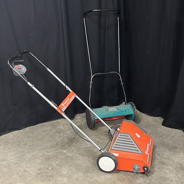 Gräsklippare och Mossrivare, Bosch och Husqvarna .