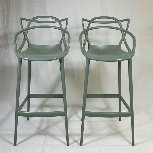 Philippe Starck. Barstolar, ett par, "Masters Stool", Kartell, 2000-tal.