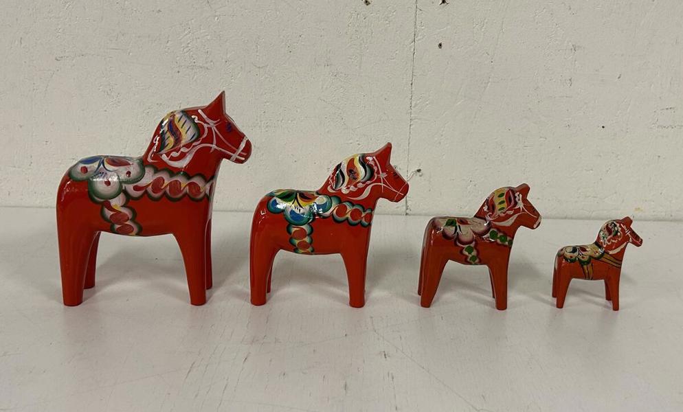 Dalahästar, höjd fr 7 cm-16 cm