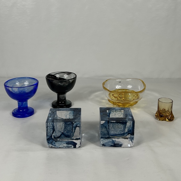 Skålar och ljuslyktor, 6 delar, Kosta Boda.