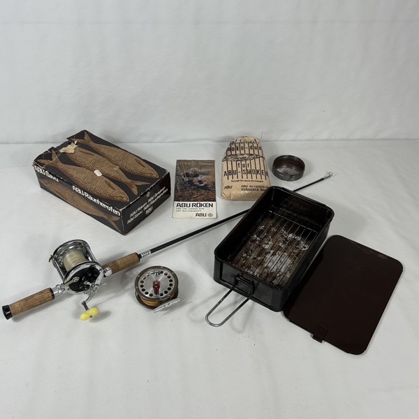 ABU-röken och ett fiskespö.