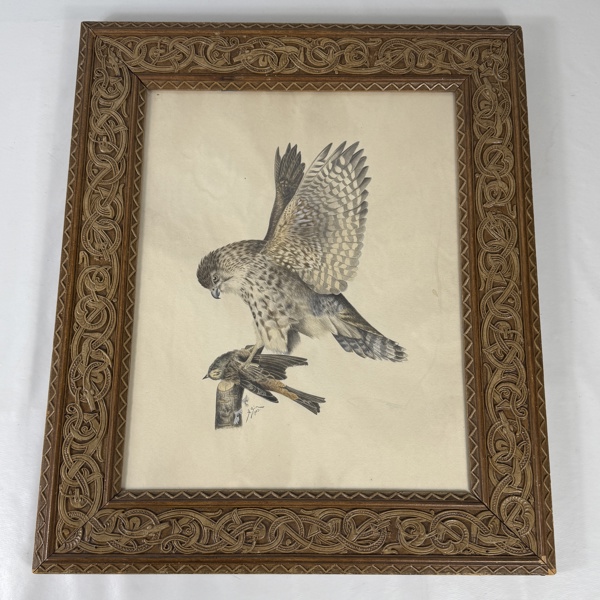 Oidentifierad konstnär. Blandteknik, signerad. 