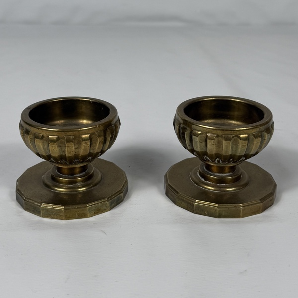 Ljusstakar, ett par, mässing, Skultuna.