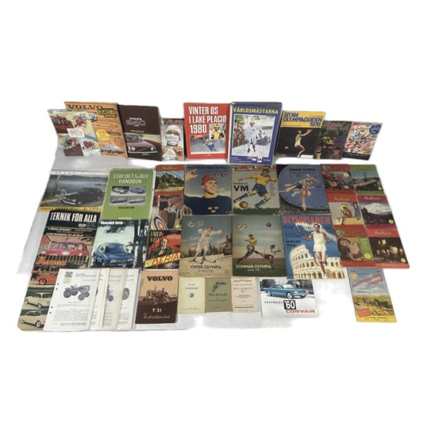 Parti tidningar, bla OS-magasin och Volvo.