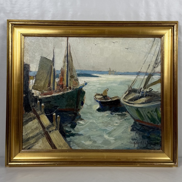 Knut Norman. Olja på pannå, signerad.