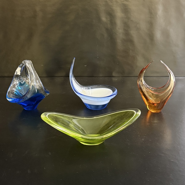 Skålar, 4st, glas, Flygsfors.