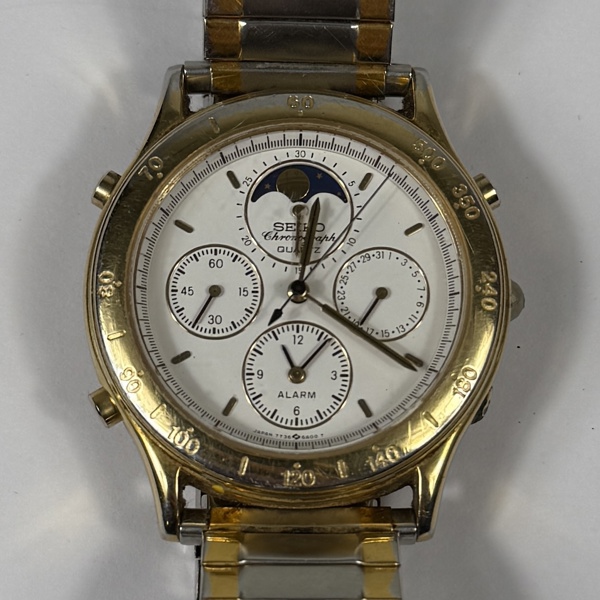 Herrarmbandsur, Seiko, Chronograph, 38mm.